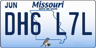 MO license plate DH6L7L