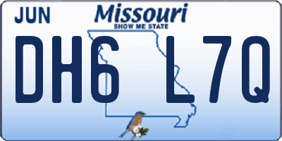 MO license plate DH6L7Q