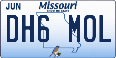 MO license plate DH6M0L