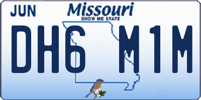 MO license plate DH6M1M
