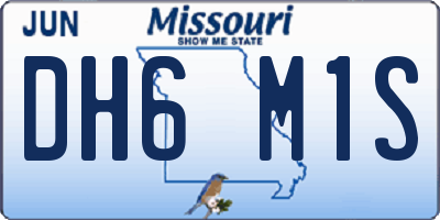 MO license plate DH6M1S