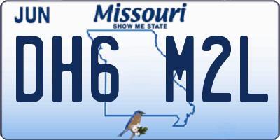 MO license plate DH6M2L