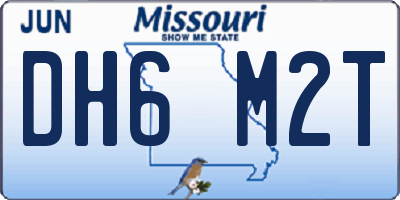 MO license plate DH6M2T