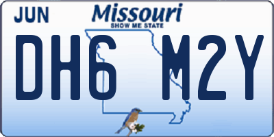 MO license plate DH6M2Y