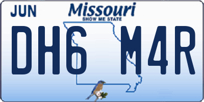 MO license plate DH6M4R
