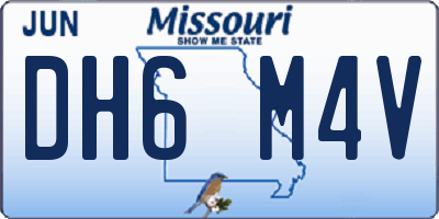 MO license plate DH6M4V