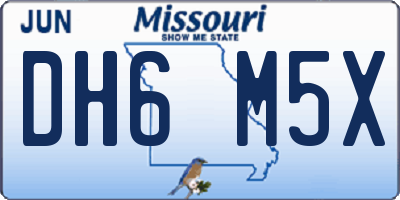 MO license plate DH6M5X