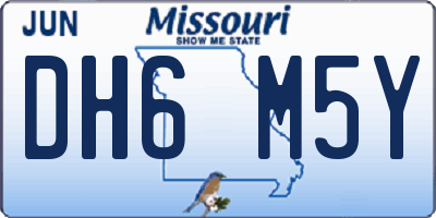 MO license plate DH6M5Y
