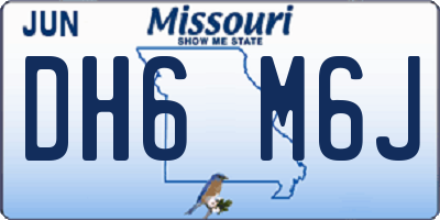 MO license plate DH6M6J