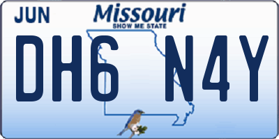 MO license plate DH6N4Y