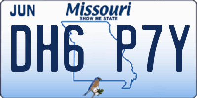 MO license plate DH6P7Y