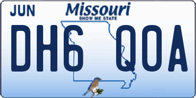 MO license plate DH6Q0A