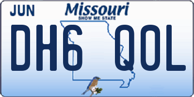 MO license plate DH6Q0L