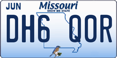 MO license plate DH6Q0R