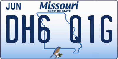 MO license plate DH6Q1G