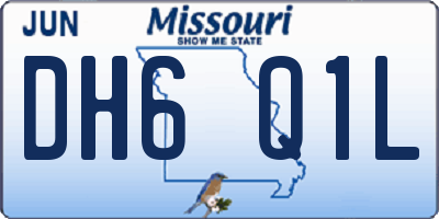 MO license plate DH6Q1L