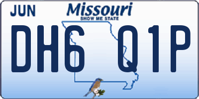 MO license plate DH6Q1P
