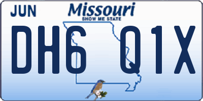 MO license plate DH6Q1X