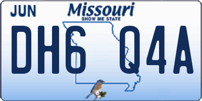 MO license plate DH6Q4A