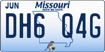 MO license plate DH6Q4G