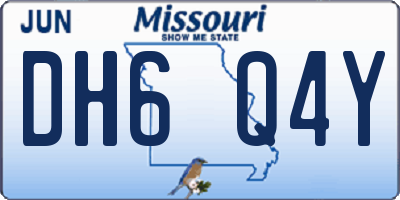MO license plate DH6Q4Y