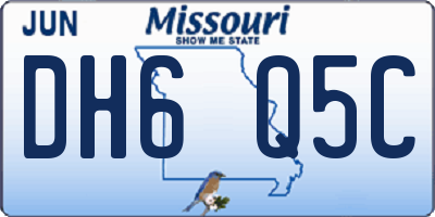 MO license plate DH6Q5C