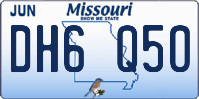MO license plate DH6Q5O