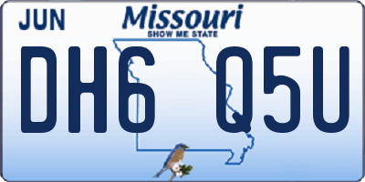 MO license plate DH6Q5U