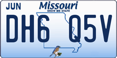 MO license plate DH6Q5V