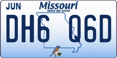 MO license plate DH6Q6D