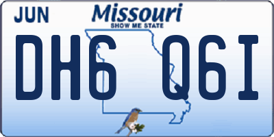 MO license plate DH6Q6I