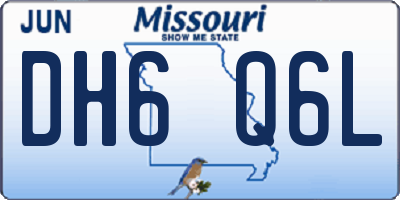 MO license plate DH6Q6L