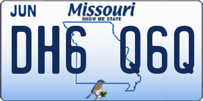 MO license plate DH6Q6Q