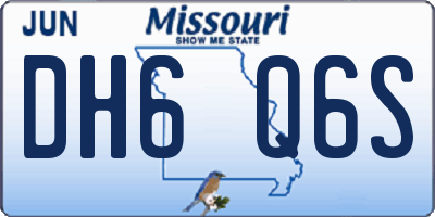 MO license plate DH6Q6S