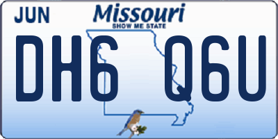 MO license plate DH6Q6U