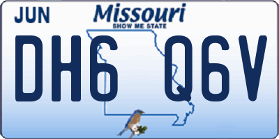 MO license plate DH6Q6V