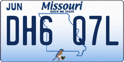 MO license plate DH6Q7L