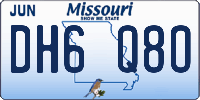 MO license plate DH6Q8O