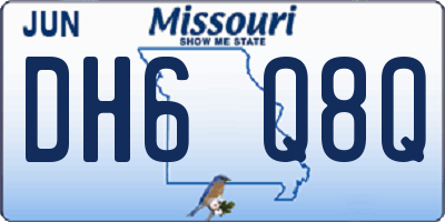 MO license plate DH6Q8Q
