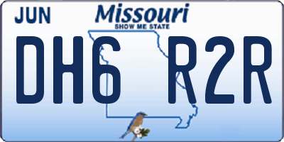 MO license plate DH6R2R