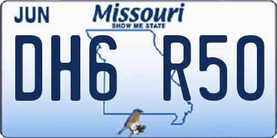 MO license plate DH6R5O