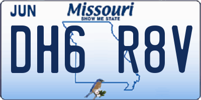 MO license plate DH6R8V