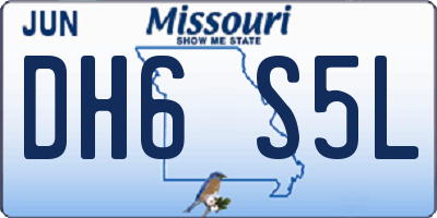 MO license plate DH6S5L