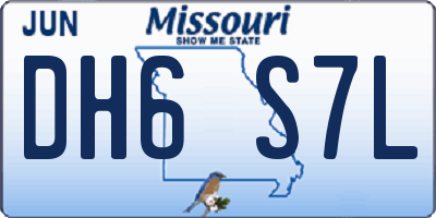 MO license plate DH6S7L