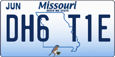 MO license plate DH6T1E