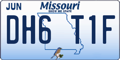 MO license plate DH6T1F