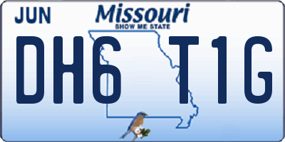 MO license plate DH6T1G