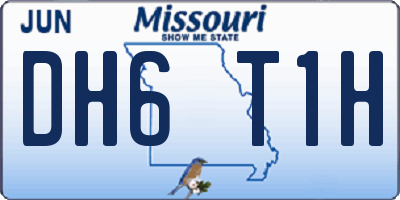 MO license plate DH6T1H
