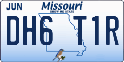 MO license plate DH6T1R