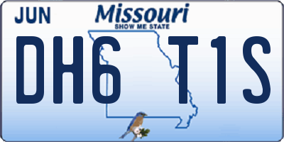 MO license plate DH6T1S